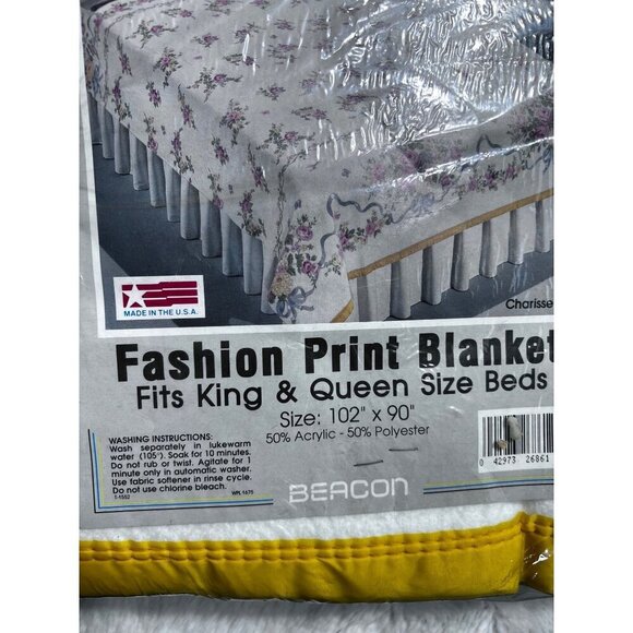 Home Designs Fashion Print Beacon blanket fits king/ Queen - Picture 2 of 8